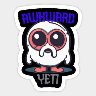 Awkward Yeti Cute Sticker